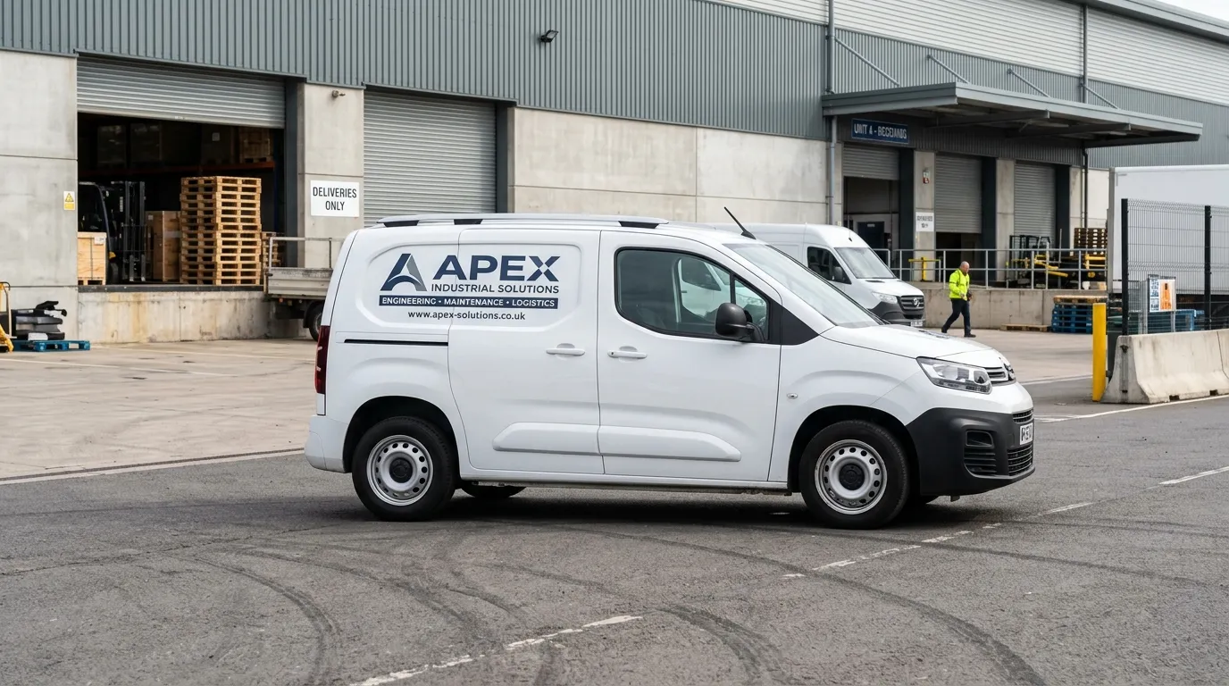 Citroën Berlingo dostawczy przy magazynie