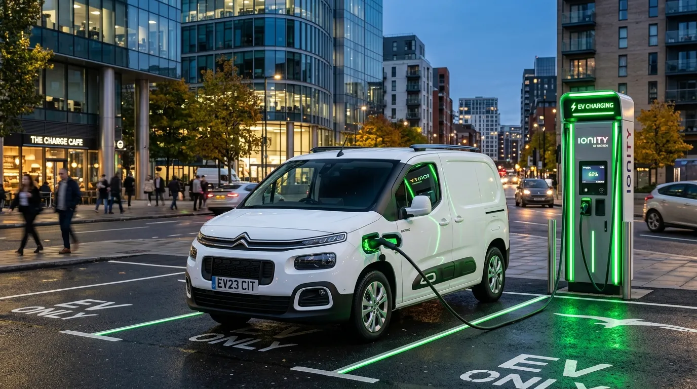 Citroën ë-Berlingo na stacji ładowania