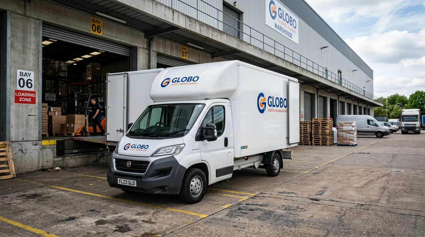 Fiat Ducato z zabudową kontenerową – widok z boku z otwartymi drzwiami