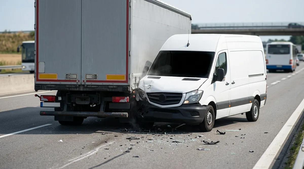 BusManiak.pl – Wypadek na A2. Bus uderzył w ciężarówkę, są ranni
