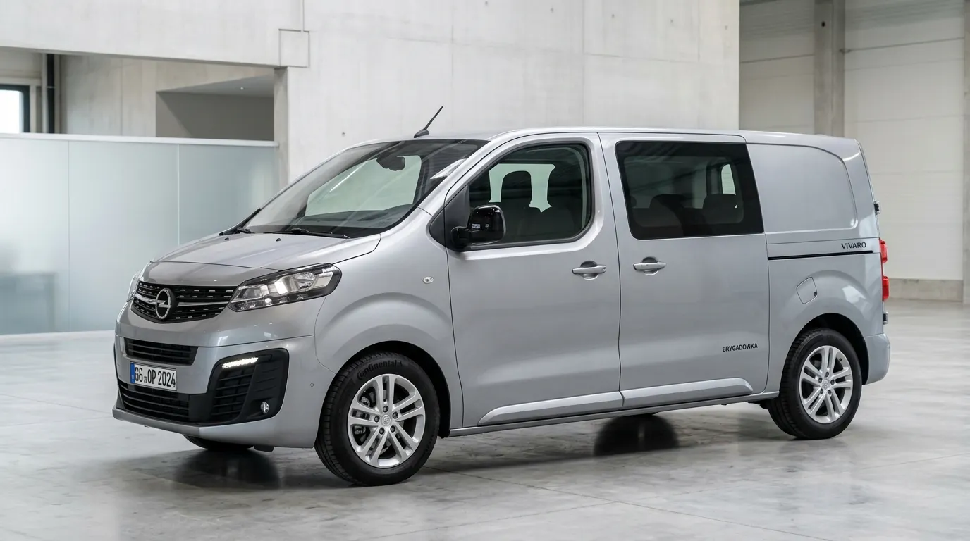 Opel Vivaro brygadówka – kabina dwurzędowa z przestrzenią ładunkową