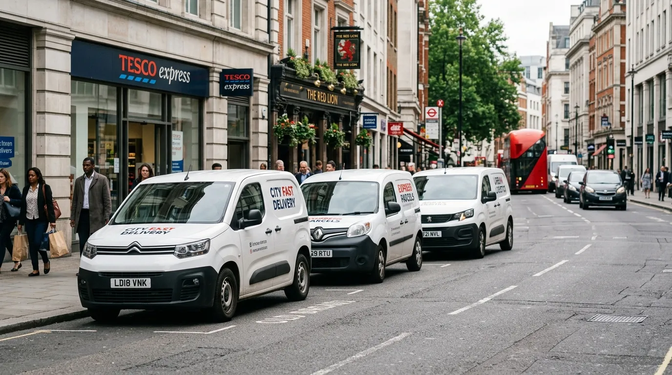 Cztery małe vany dostawcze – Berlingo, Kangoo, Partner i Doblò – ustawione obok siebie