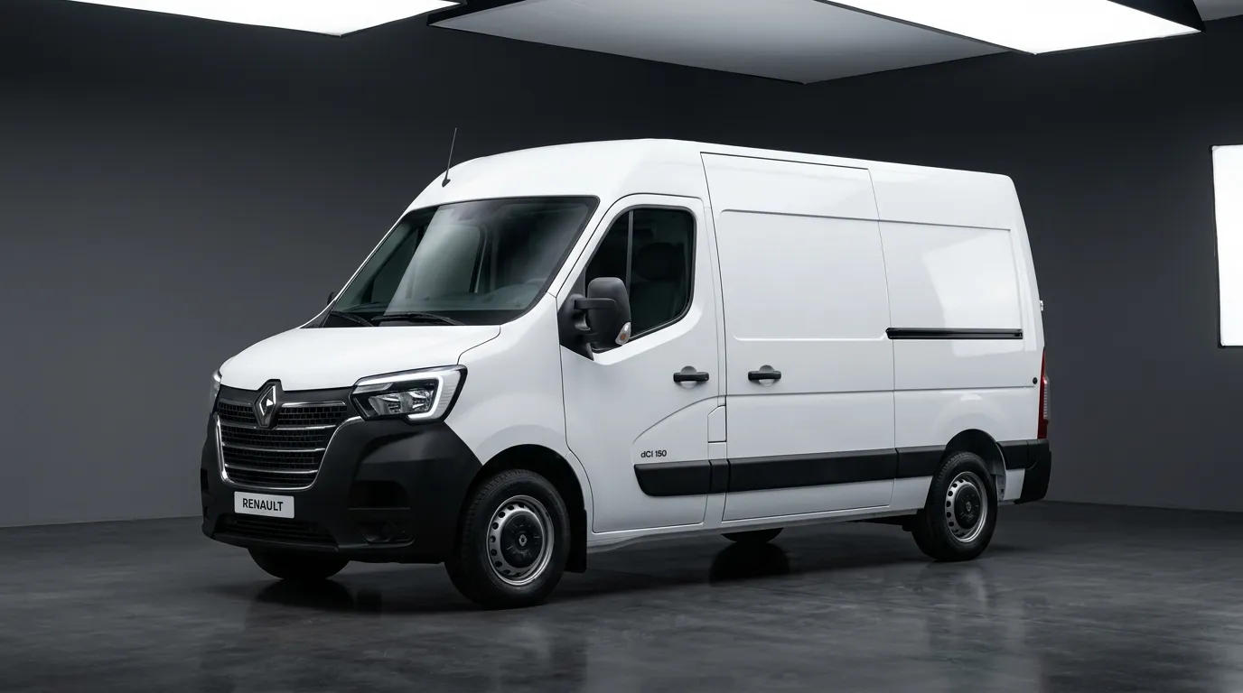 Renault Master furgon L3H2 – widok z tyłu przy rampie