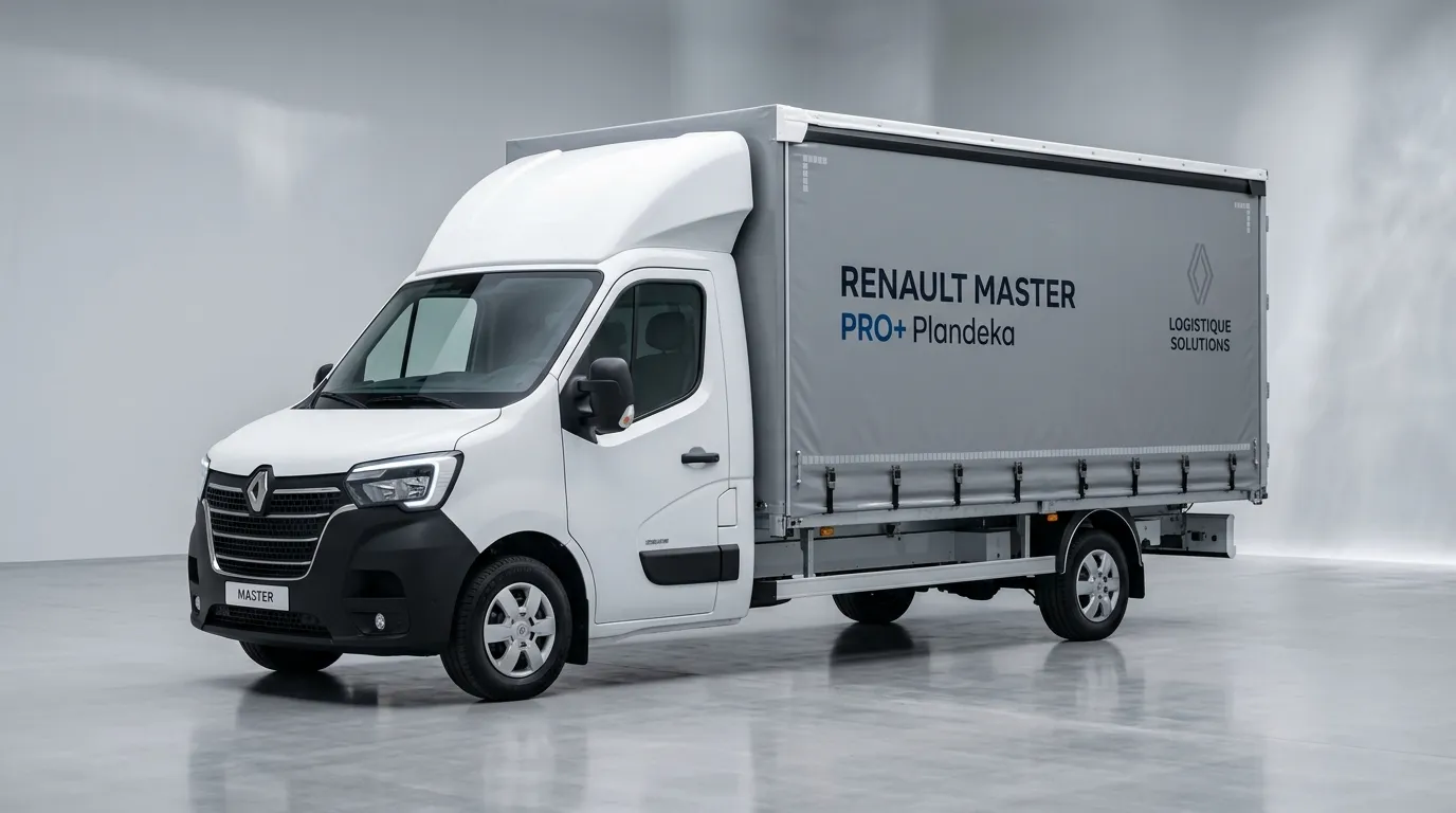 Renault Master plandeka L3 – skrzynia z pałąkami i plandeką