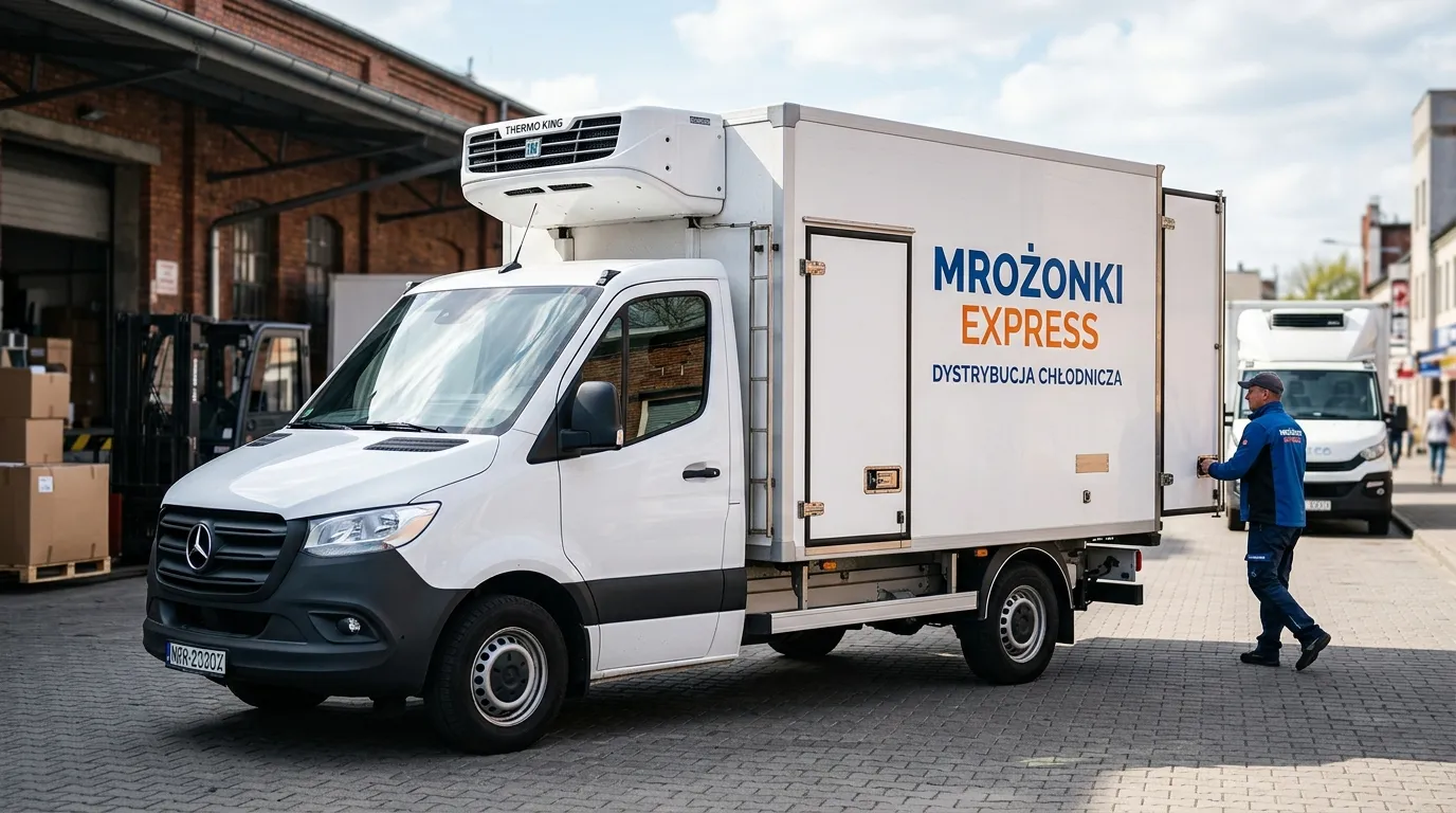 Bus dostawczy z zabudową izotermiczną i agregatem chłodniczym